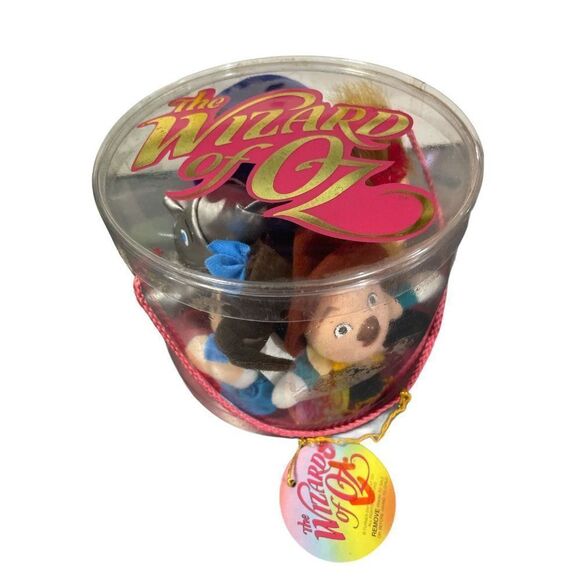 NOS Wizard of Oz Sells-Floto Miniature Plush Dolls in Plastic Tub w/ Tag - Picture 2 of 5